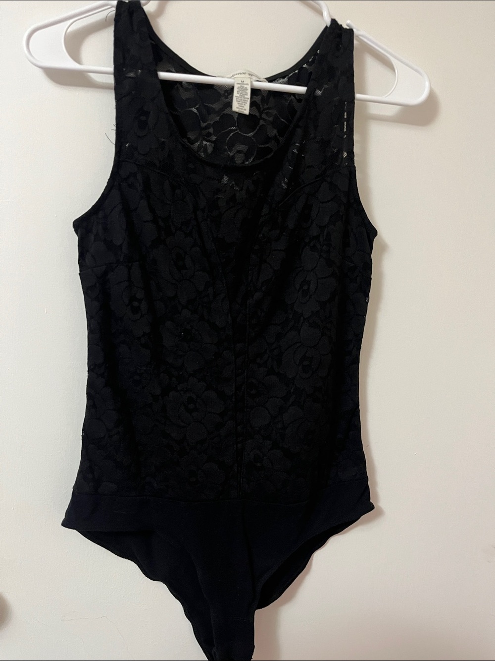 Ambiance Black Lace Tank Bodysuit